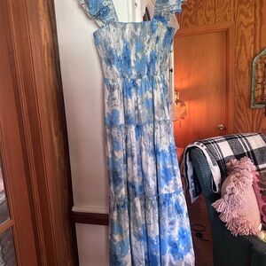 Pinch Blue and White Maxi Dress